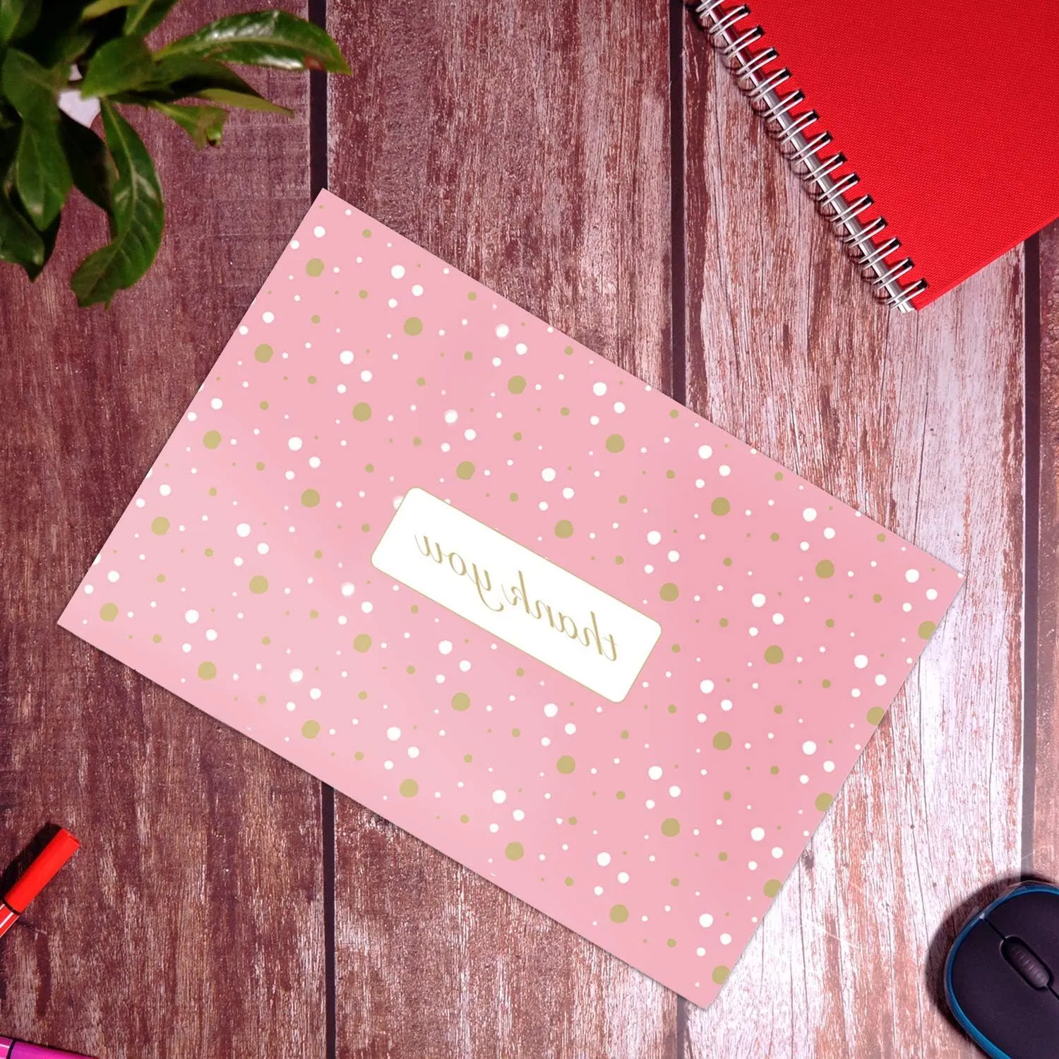 100 Count - 12 x 15.5 inch, Pink Polka Dot - Thank You Poly Mailer Envelope, Mailing Shipping Bags with Self Seal Strip