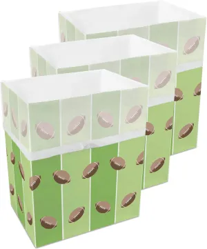 13 Gallon Disposable Trash Cans (3-Pack) with Fitted Trash Bags - Reusable Garbage and Recycling Bins for Parties, Events, and More (Tailgating - 17" Height x 13.5" Width x 10" Depth)