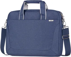 17 17.3 Inch Laptop Shoulder Bag for Men Women,Waterproof Computer Carrying Case Messenger Bag with Strap for 17"-18" HP Dell,Laptop Briefcase for Office business Travel College School,Blue