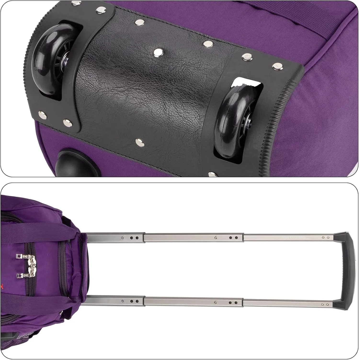 17x10x9 Inches United Airlines Rolling Personal Item Under Seat Duffle bags Suitable For Major Airlines Including Spirit, and Frontier Airline