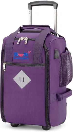 17x10x9 Inches United Airlines Rolling Personal Item Under Seat Duffle bags Suitable For Major Airlines Including Spirit, and Frontier Airline
