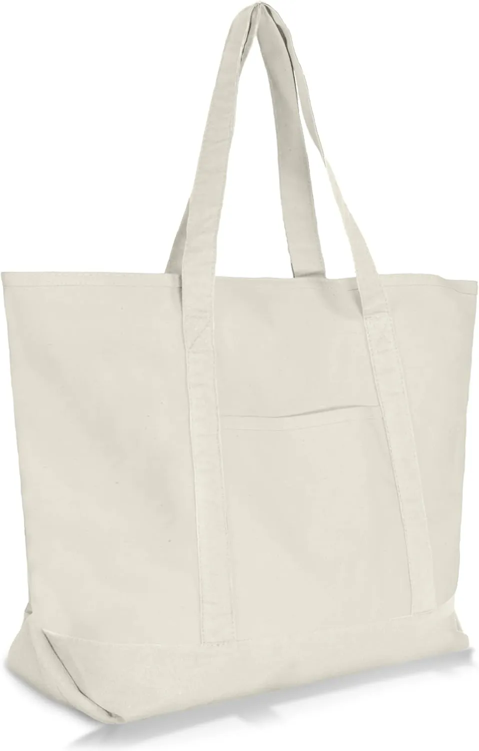 22" Heavy Duty Cotton Canvas Tote Bag (Zippered)