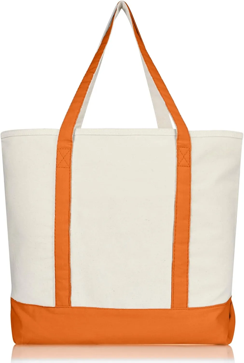 22" Heavy Duty Cotton Canvas Tote Bag (Zippered)