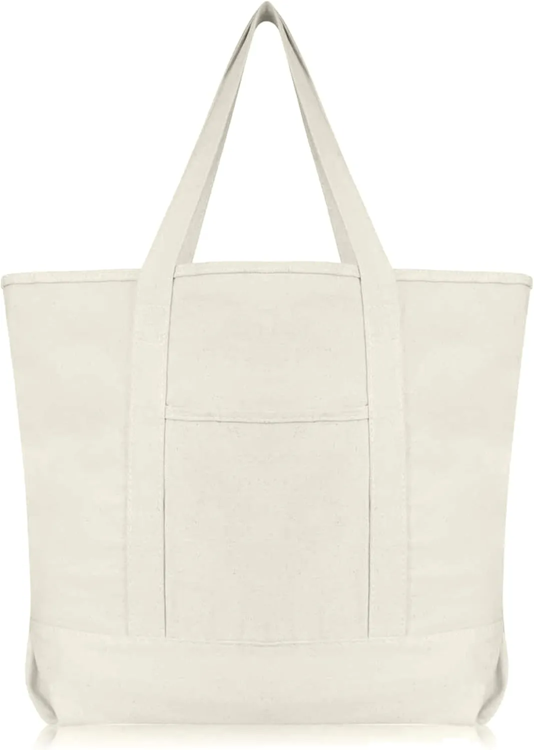 22" Heavy Duty Cotton Canvas Tote Bag (Zippered)