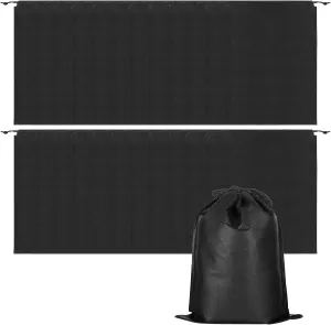24 Pcs Satin Wig Bags with Drawstring Satin Bag for Packaging Hair Extensions Wigs Soft Silk Pouches Hair Tools Storage Bags for Home and Salon (Black)