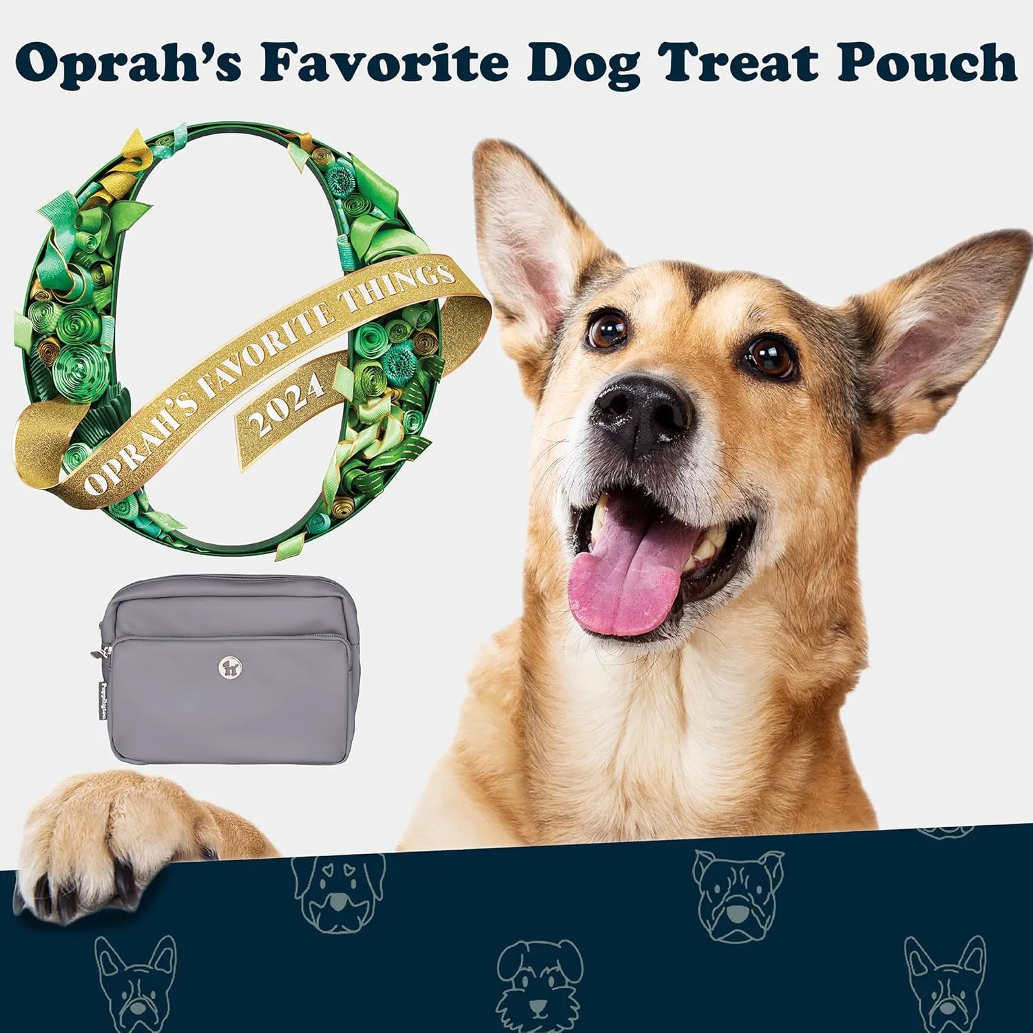 3-in-1 Crossbody Dog Walking Bag & Treat Pouch with Matching Planet Safe Poop Bags & Built-In Dispenser - Zippered Pockets (Charcoal Gray)