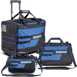 3 Piece Tool Bag Set, 18" Roller, 16" & 13" Wide Mouth Bags - 240154, Blue