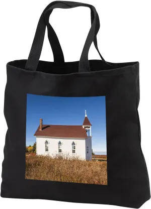 3dRose Canada, NB, Miscou Island. St Johns United Church. - Tote Bags (tb_343346)