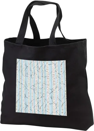 3dRose Janna Salak Designs Prints and Patterns - Birch Tree Forest - Tote Bags (tb_341348)