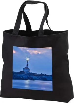 3dRose Spain, Menorca. Favaritx, sunrise near the lighthouse. - Tote Bags (tb_344097)