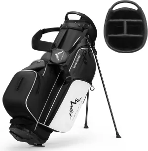 4-Way Golf Stand Bag with Full-Length Divider, Lightweight Waterproof Golf Bag for Men & Women Holds 4-8 Clubs