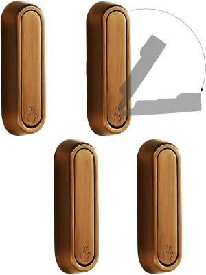 4PCS Foldable Invisible Hook Zinc Alloy Bathroom Wall Hook Retractable for Closet Scarf Hat Robe Key Purse Bag Folding Hooks Minimalist Style (Bronze)