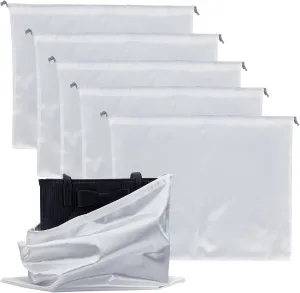 5 Pcs 16 x 20 Inches Satin Dustproof Drawstring Storage Pouch, Dust Cover Storage Bag Travel Silk Cloth Bags with Drawstring, Large Pouches for Handbags Purses Shoes Boots