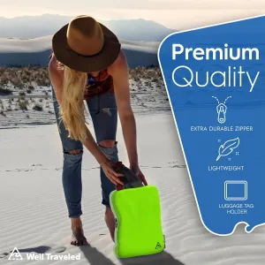 8 Set/4 Set Deluxe Compression Packing Cubes Travel - Maximize Space In Luggage With Patented HybridMax Double Capacity Design, Luxury Compressible Packing Cubes For Travel, Large, Small, & Medium