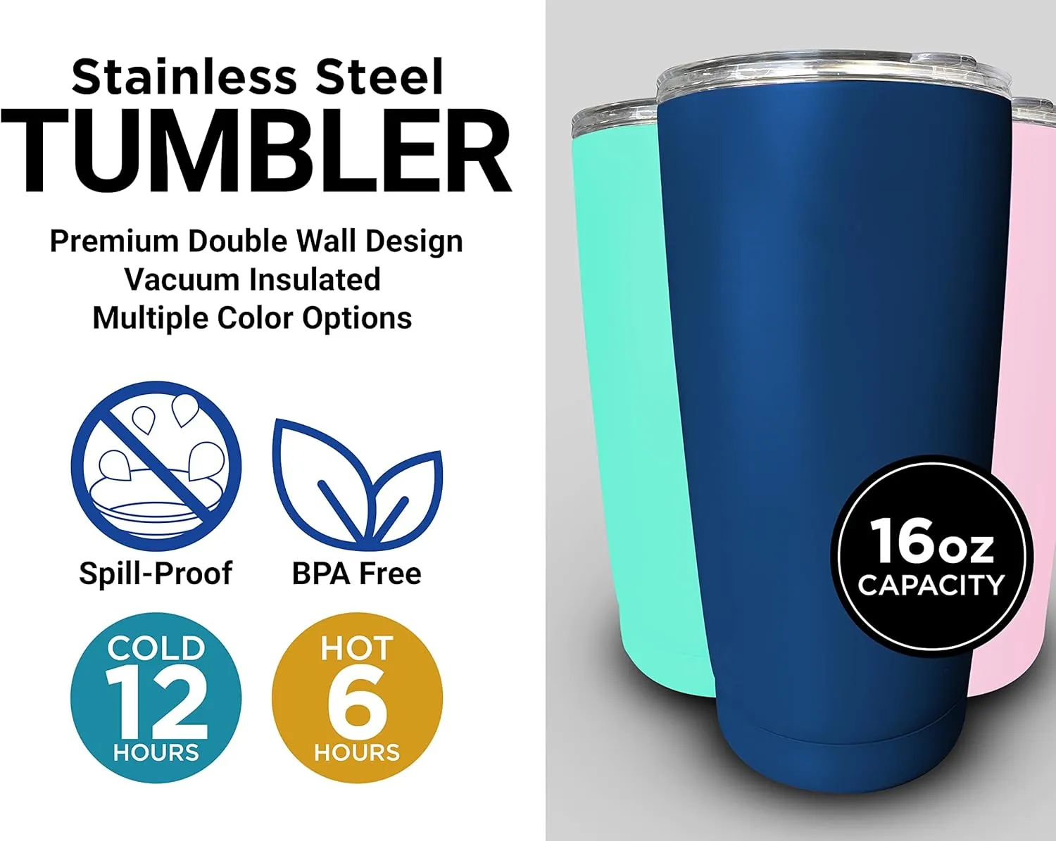 Abilene Christian University Etched 16 oz Stainless Steel Tumbler (White) Officially Licensed Collegiate Product
