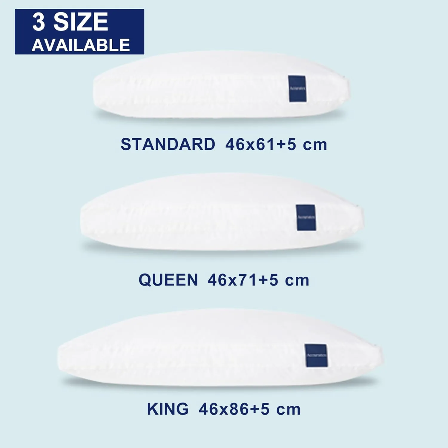 ACCURATEX Pillows King Size Set of 2, Hybrid Shredded Memory Foam Pillow[Adjustable Loft], Fluffy Down Alternative Fill Removable Cotton Cover, Firm Supportive Pillow for Side Back Sleepers