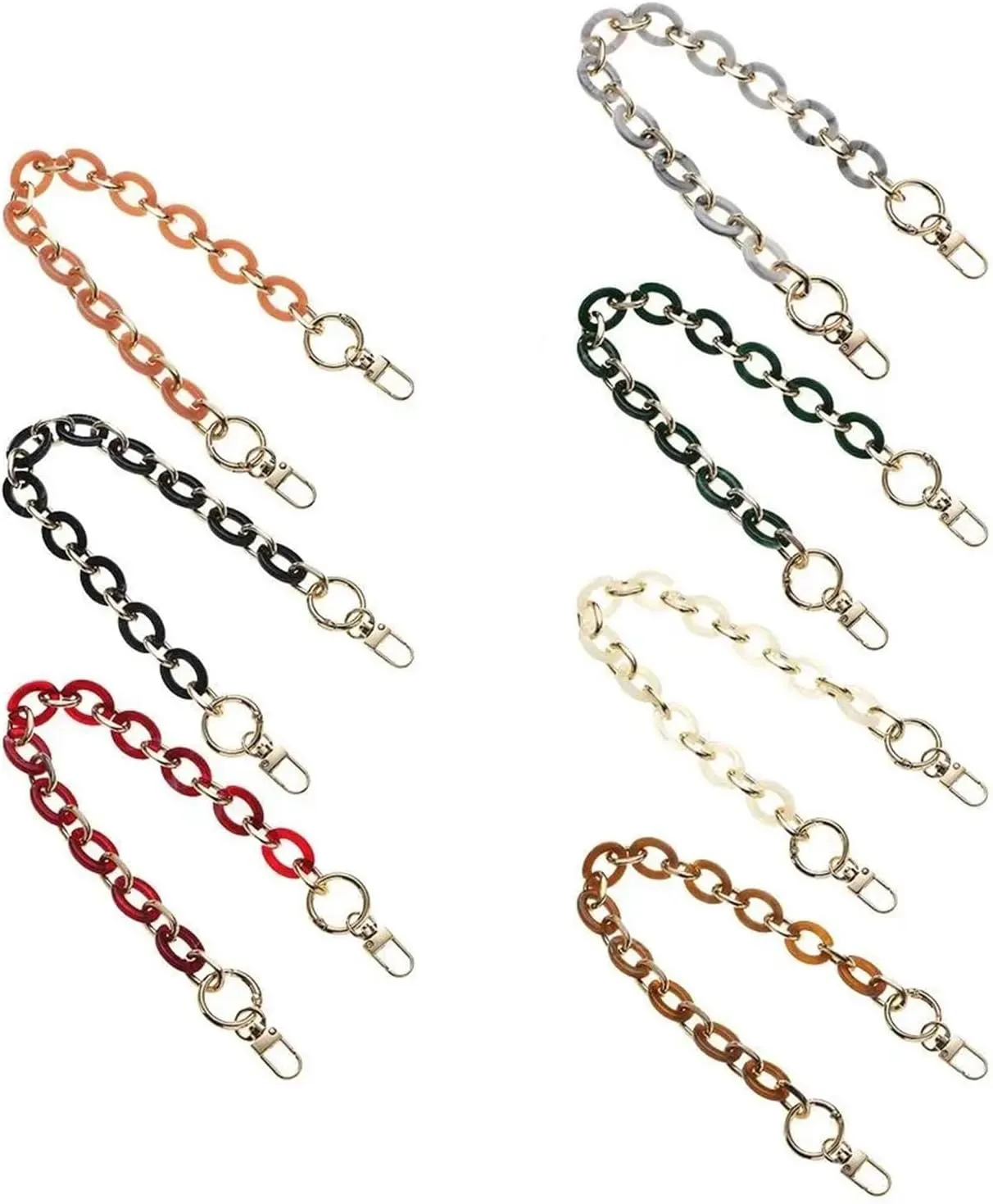 Acrylic Bag Chain Replaceable Removable Tote Bag Strap Resin Crossbody DIY Shoulder Bag Accessories (Color : 02, Size : 40cm)