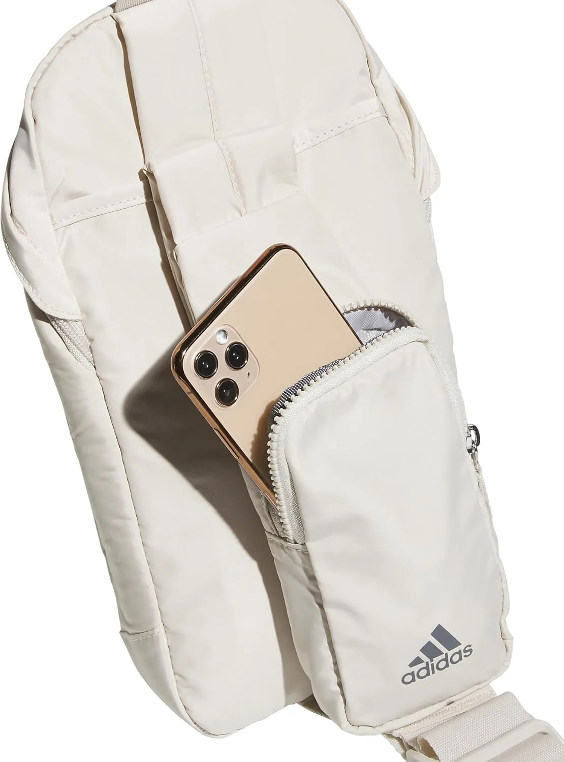 adidas Essentials Sling Small Crossbody Bag for Women and Men (5L), Alumina Beige/Grey Four/2.0, One Size