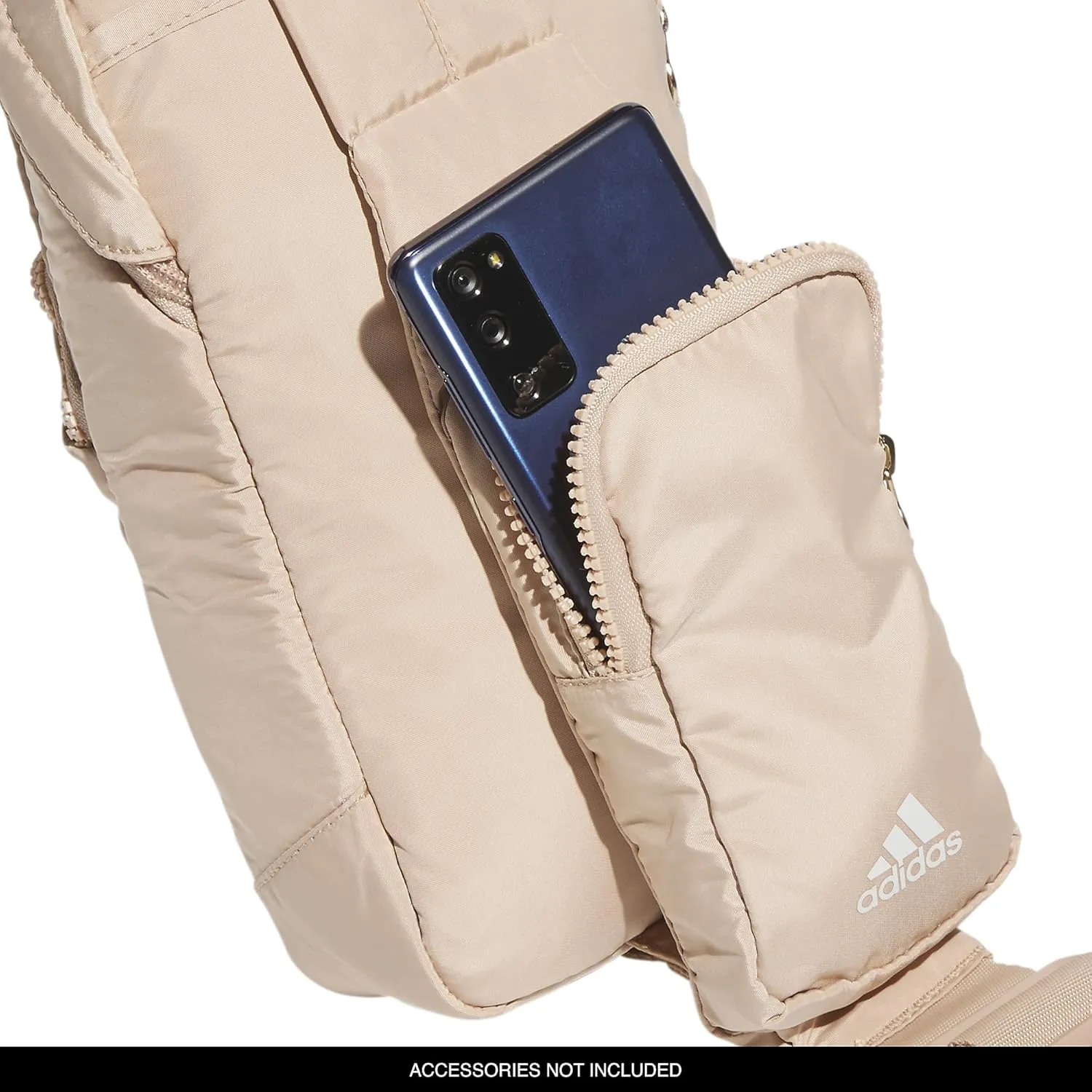 adidas Essentials Sling Small Crossbody Bag for Women and Men (5L), Magic Beige/Off White/Gilver/2.0, One Size