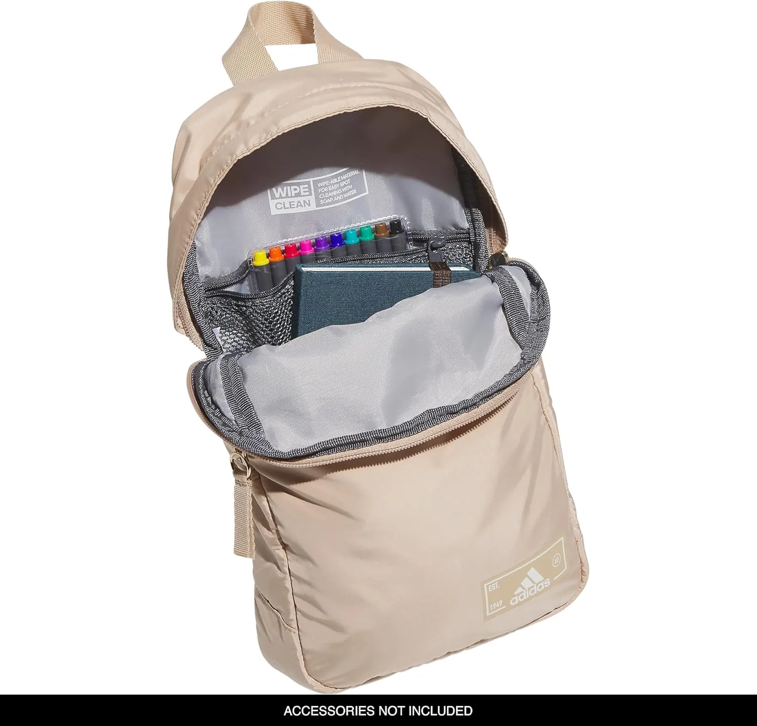 adidas Essentials Sling Small Crossbody Bag for Women and Men (5L), Magic Beige/Off White/Gilver/2.0, One Size