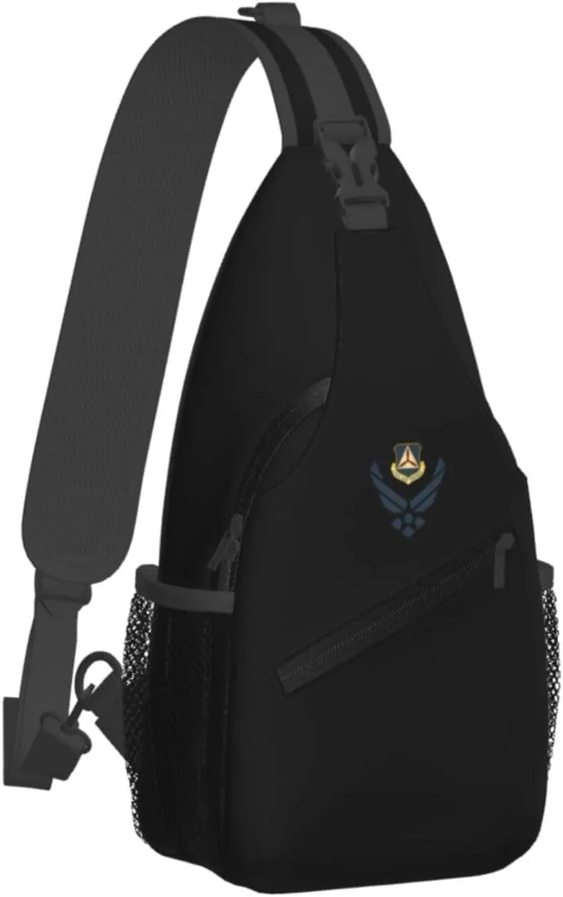 Air Force Civil Air Patrol Sling Bag for Men, Small Crossbody Sling Bags, Mini Water Resistant Shoulder Daypack for Travel, Anti Thief Chest Bag for Hiking