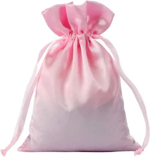 AKLVBL 30 Pack Pink Satin Gift Bags - 5 x 7 Inches Jewelry Drawstring Pouches for Weddings, Baby Showers - Silk Favor Bags