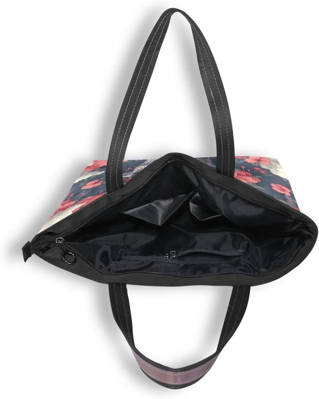 ALAZA Vintage Rose Floral Women Tote Bag Handbag Large Capacity Shoulder Bags