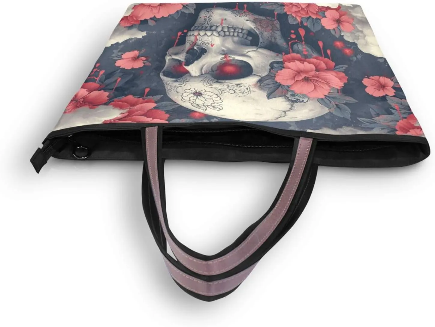 ALAZA Vintage Rose Floral Women Tote Bag Handbag Large Capacity Shoulder Bags