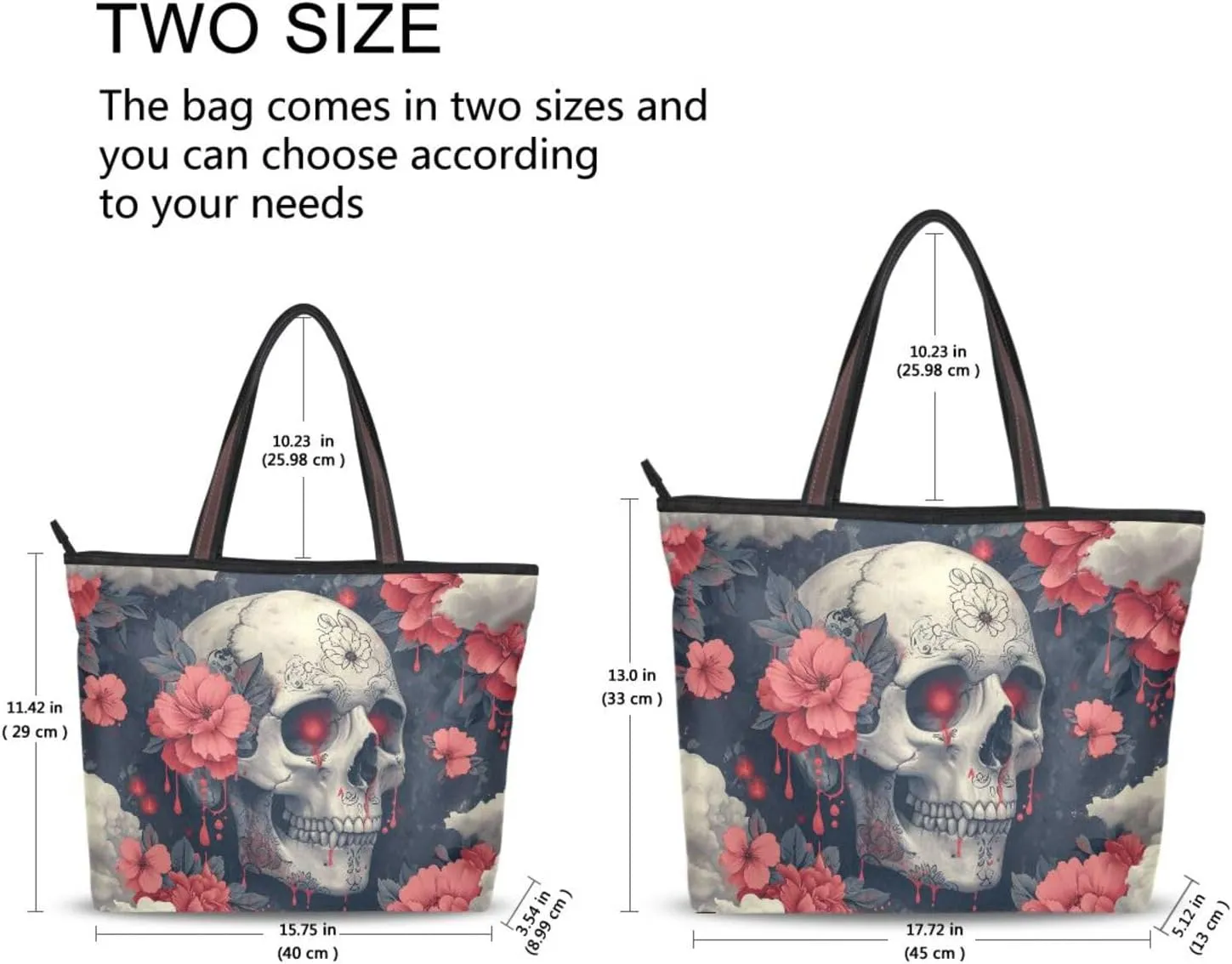 ALAZA Vintage Rose Floral Women Tote Bag Handbag Large Capacity Shoulder Bags