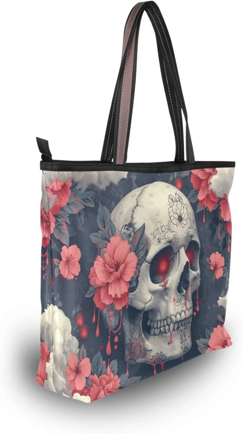 ALAZA Vintage Rose Floral Women Tote Bag Handbag Large Capacity Shoulder Bags