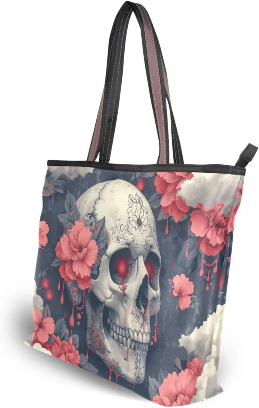 ALAZA Vintage Rose Floral Women Tote Bag Handbag Large Capacity Shoulder Bags