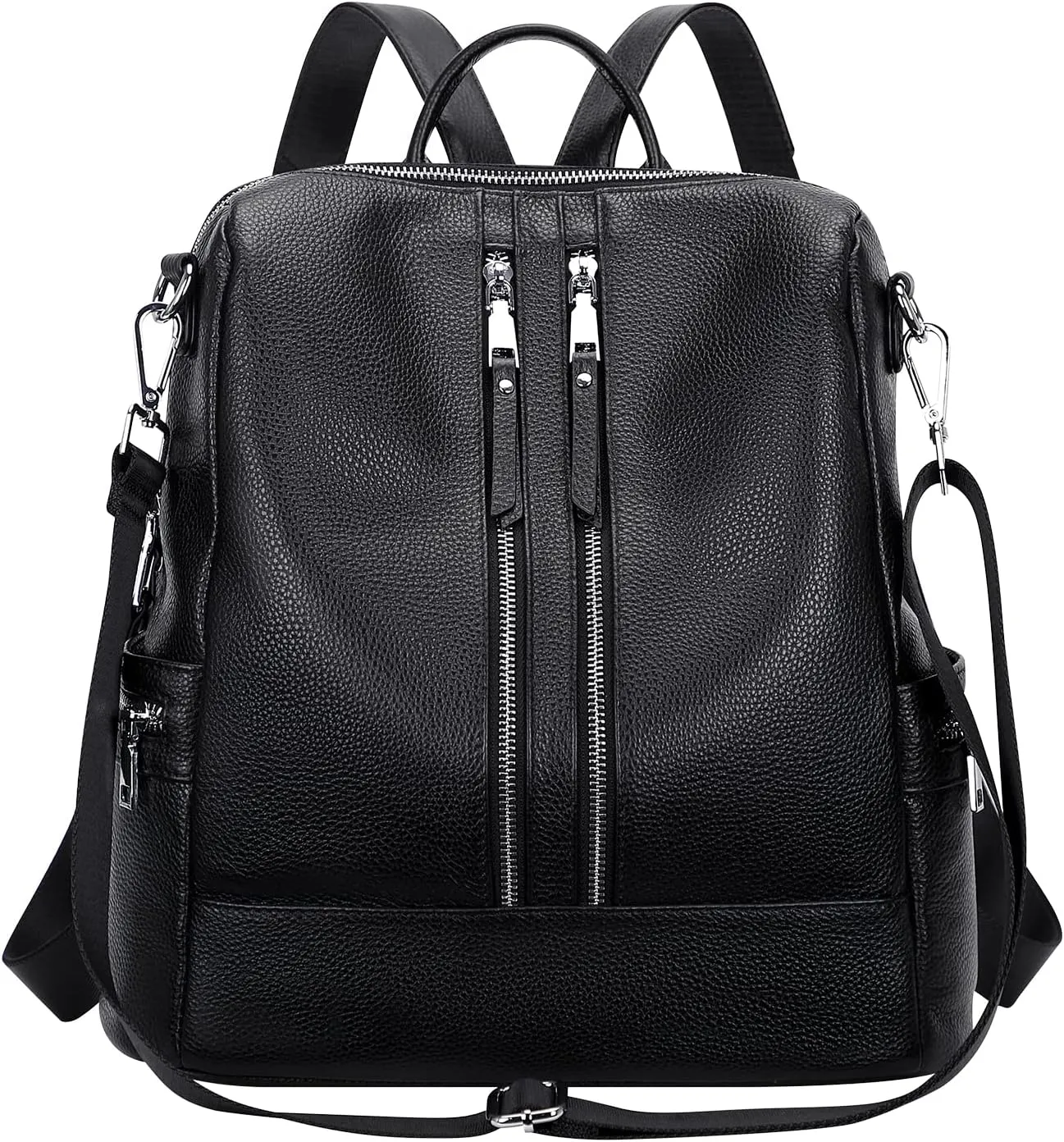 ALTOSY Genuine Leather Backpack Purse for Women Convertible Shoulder Bag Crossbody Bag with Laptop Compartment