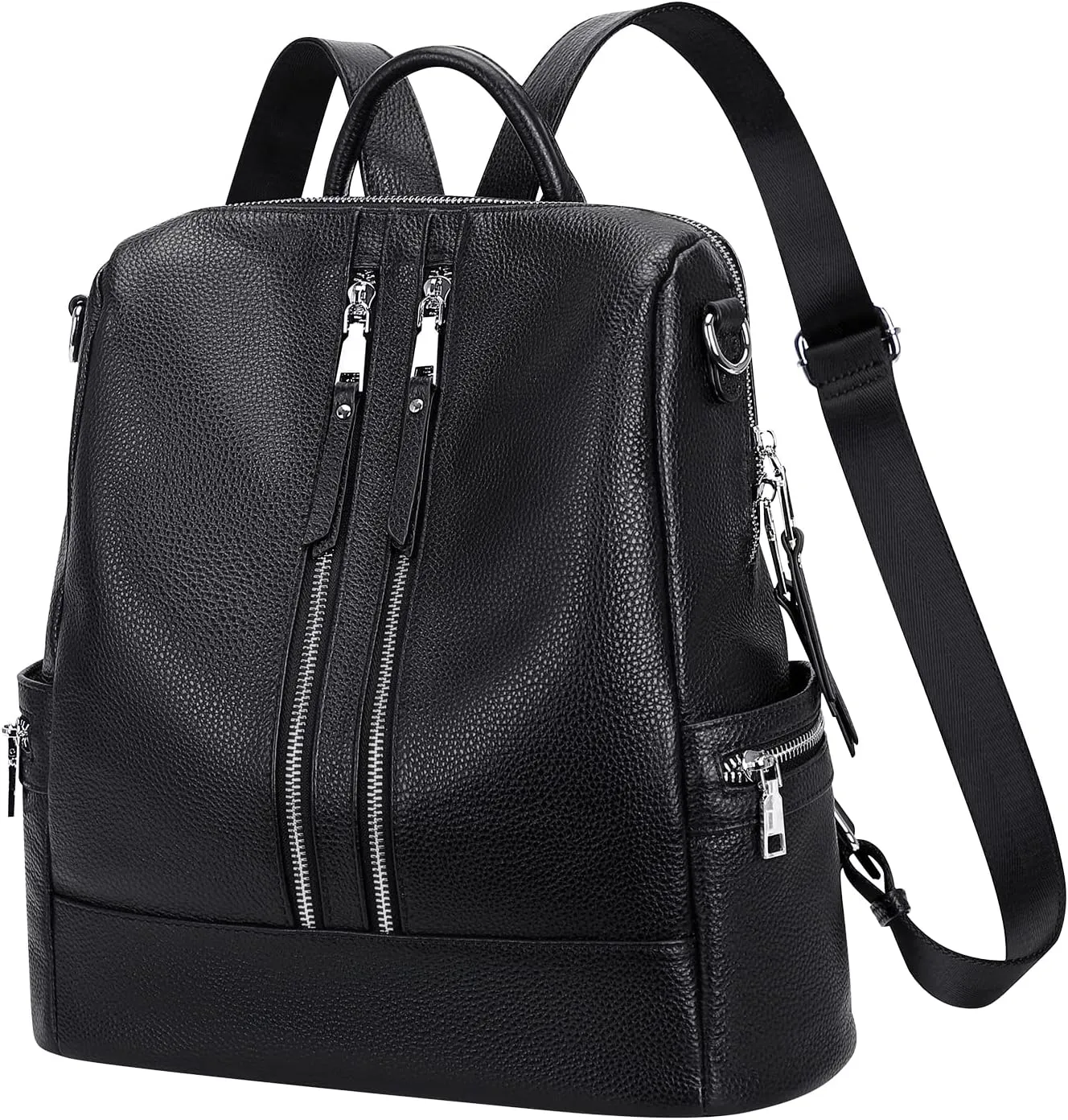 ALTOSY Genuine Leather Backpack Purse for Women Convertible Shoulder Bag Crossbody Bag with Laptop Compartment