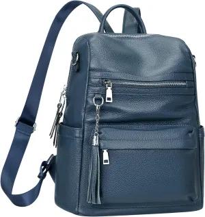ALTOSY Genuine Leather Backpack Purse for Women Convertible Shoulder bag Soft Crossdody Bag Large Elegant Casual Daypacks
