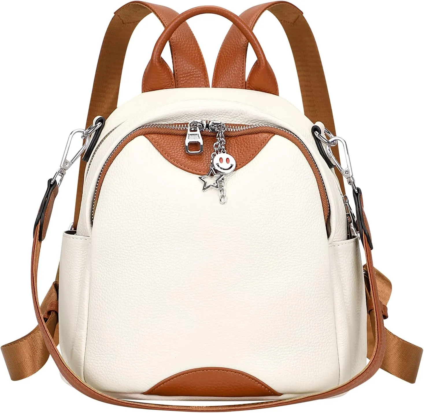 ALTOSY Soft Genuine Leather Backpack for Women Small Convertible Backpack Purse Shoulder Bag for Ladies
