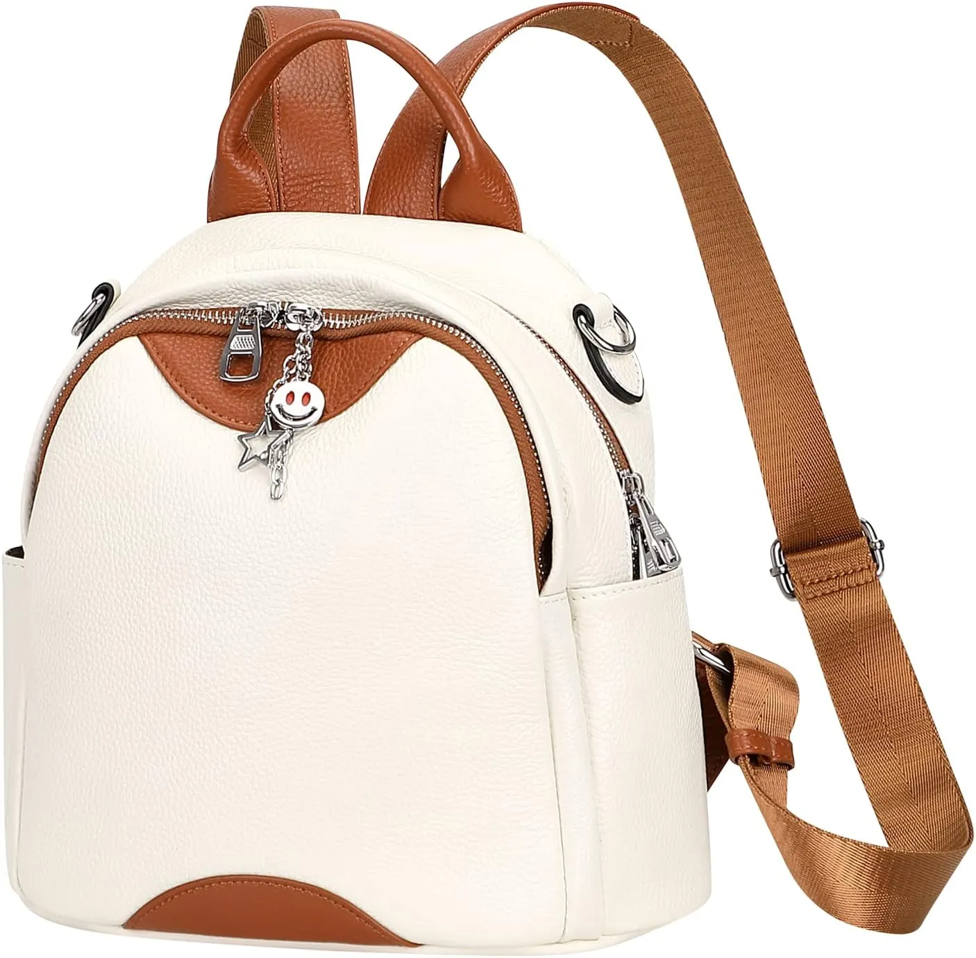 ALTOSY Soft Genuine Leather Backpack for Women Small Convertible Backpack Purse Shoulder Bag for Ladies