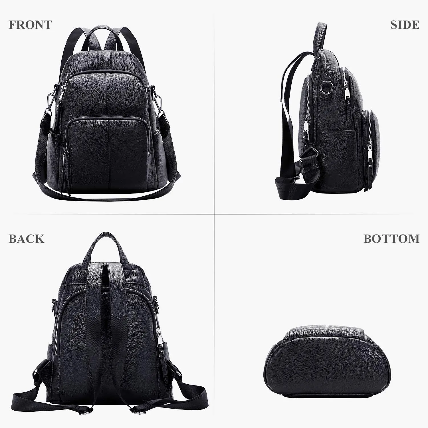 ALTOSY Soft Leather Backpack Purse For Women Backpacks Versatile Shoulder Bag