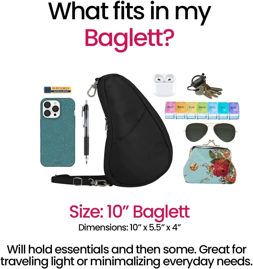 AmeriBag 10" Microfiber Crossbody Sling Baglett