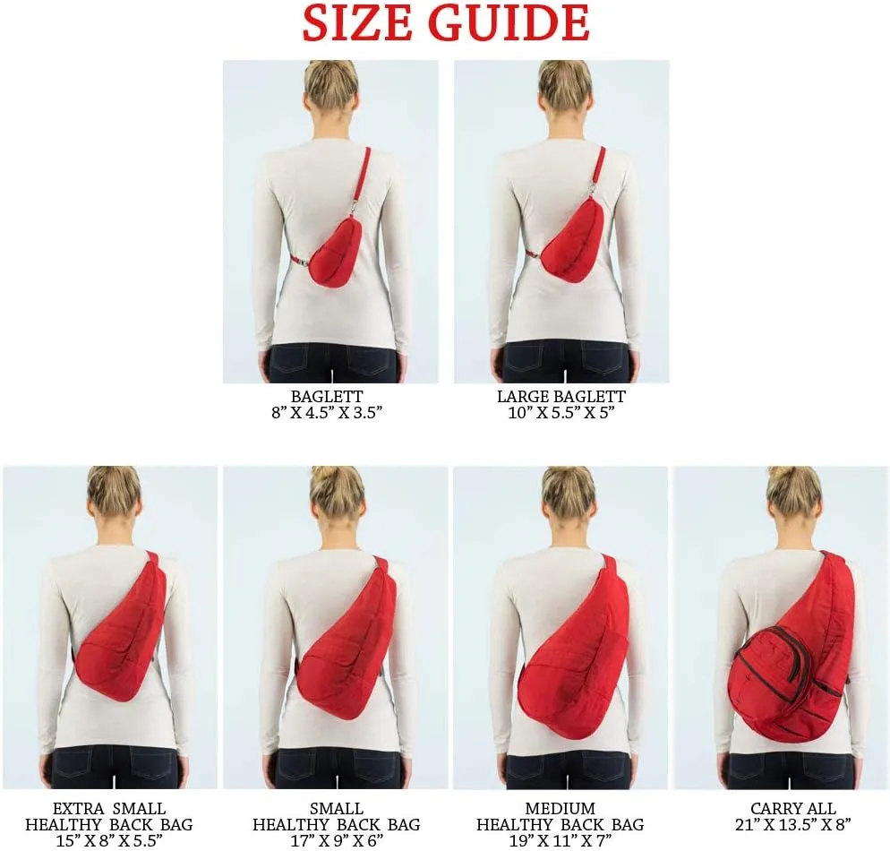 AmeriBag 15" Microfiber Crossbody Sling Healthy Back Bag