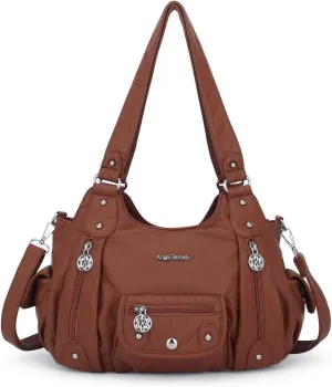 Angel Barcelo Womens Purses and Handbags PU Leather Shoulder Bag Fashion Hobo Bags for Girls