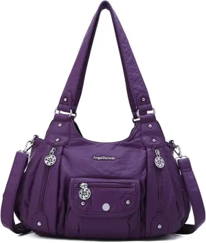Angel Barcelo Womens Purses and Handbags PU Leather Shoulder Bag Fashion Hobo Bags for Girls