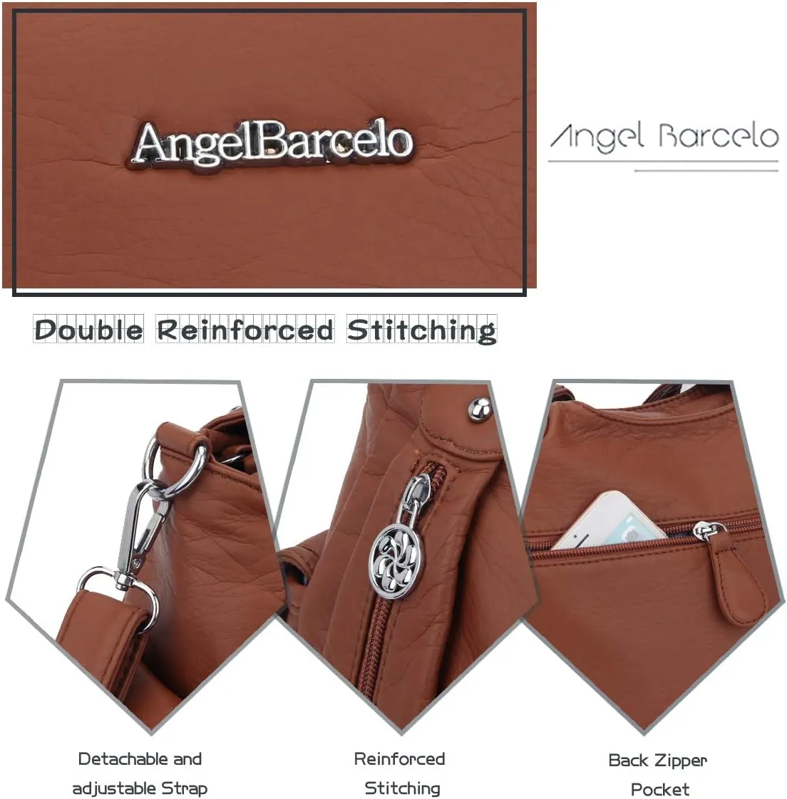 Angel Barcelo Womens Purses and Handbags PU Leather Shoulder Bag Fashion Hobo Bags for Girls