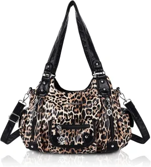Angel Barcelo Womens Purses and Handbags PU Leather Shoulder Bag Fashion Hobo Bags for Girls