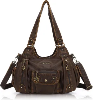 Angel Barcelo Womens Purses and Handbags PU Leather Shoulder Bag Fashion Hobo Bags for Girls