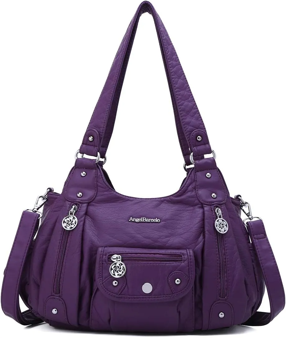 Angel Barcelo Womens Purses and Handbags PU Leather Shoulder Bag Fashion Hobo Bags for Girls