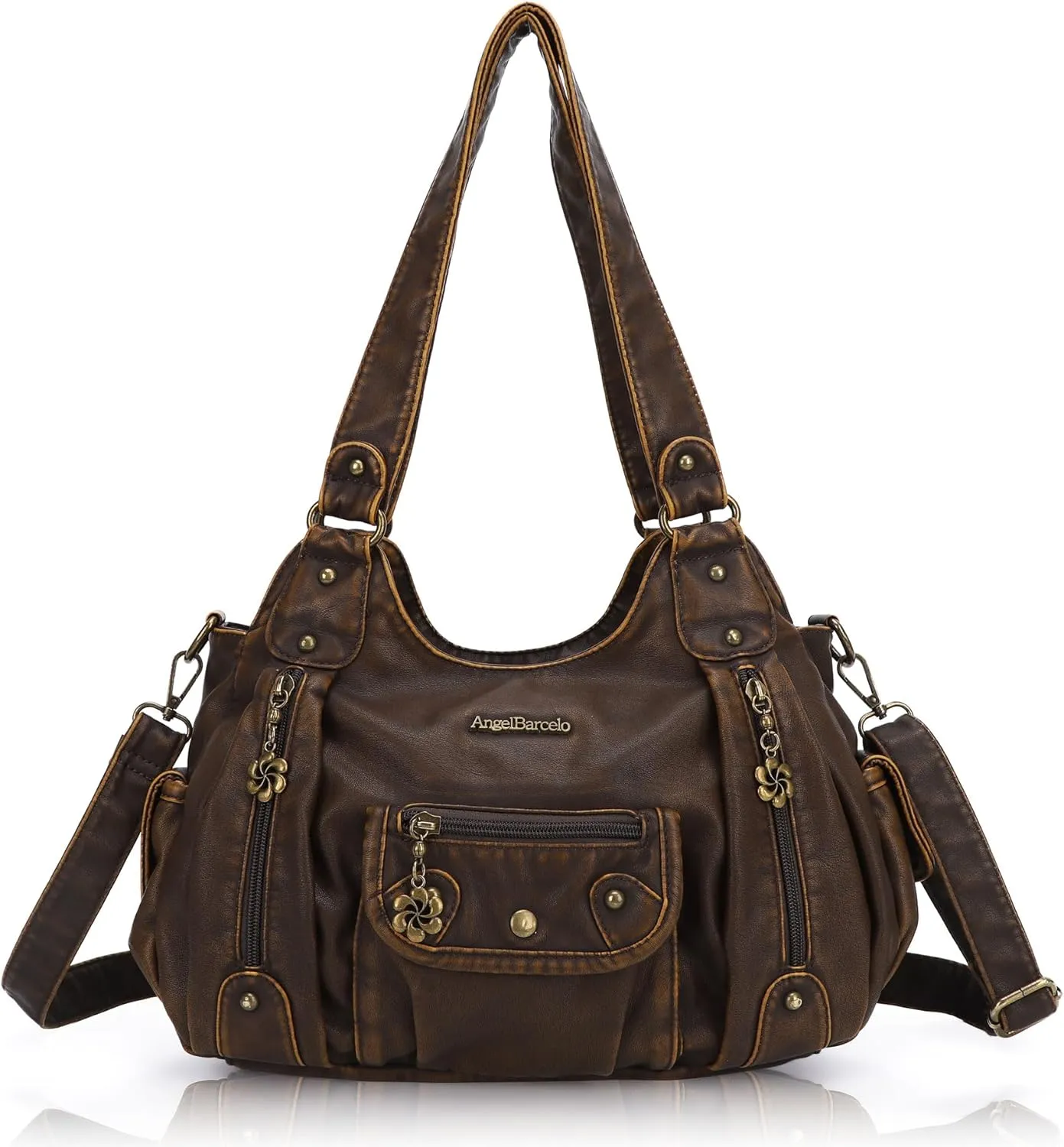 Angel Barcelo Womens Purses and Handbags PU Leather Shoulder Bag Fashion Hobo Bags for Girls