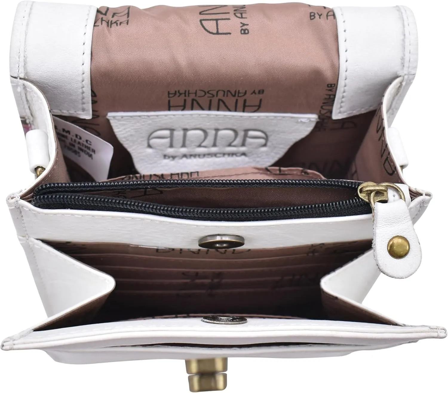 Anna by Anuschka Women's Hand-painted Leather Flap Convertible Crossbody Belt Bag