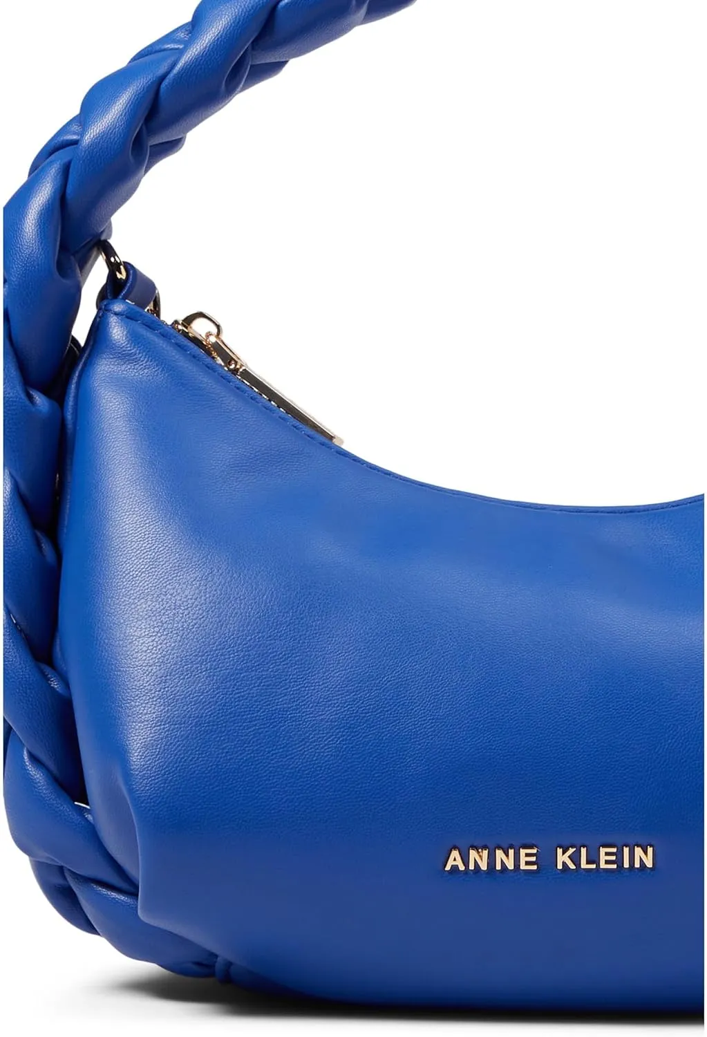 Anne Klein Convertible Crescent Shoulder Bag w/Braided Trim