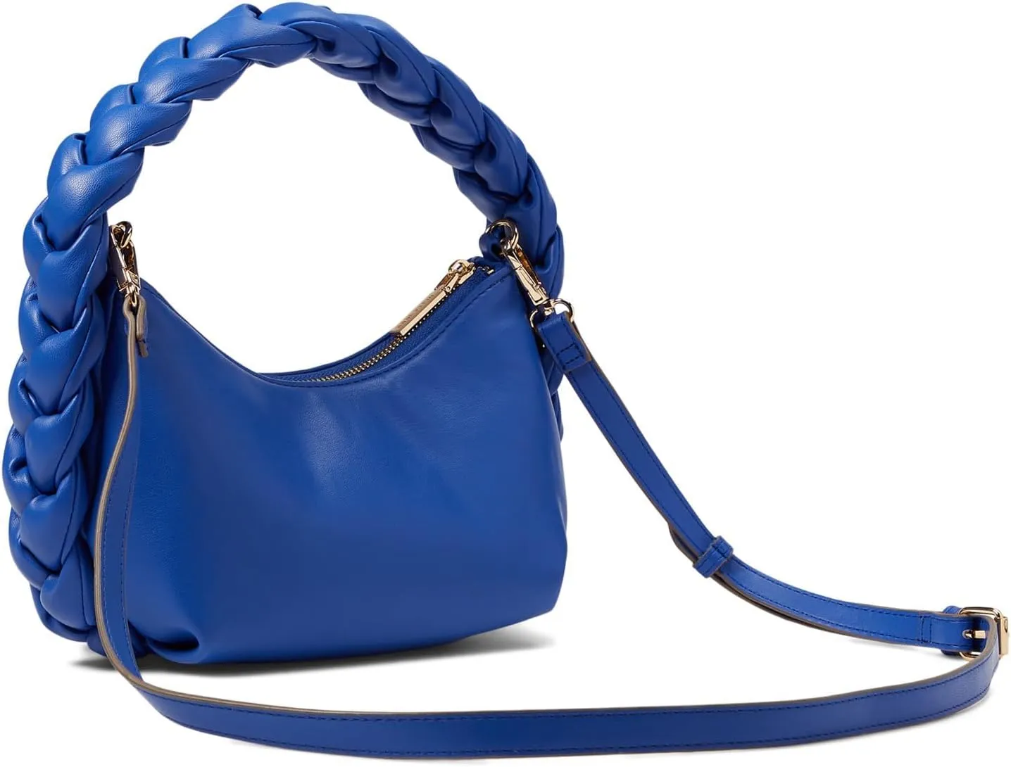 Anne Klein Convertible Crescent Shoulder Bag w/Braided Trim
