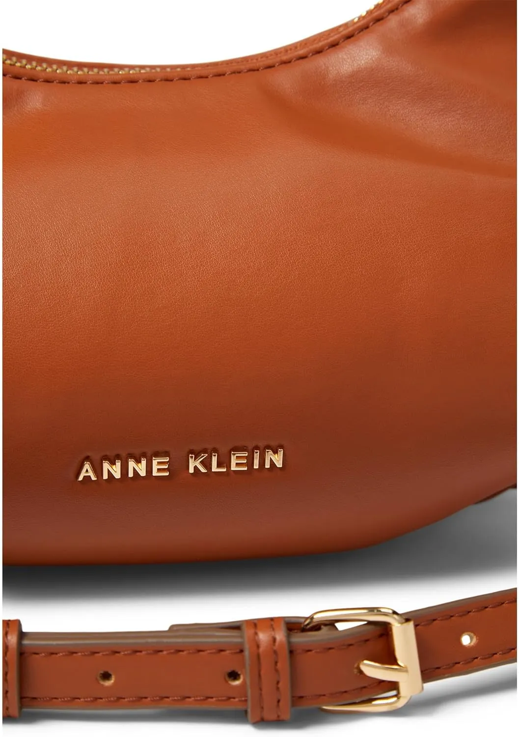Anne Klein Convertible Crescent Shoulder Bag w/Braided Trim